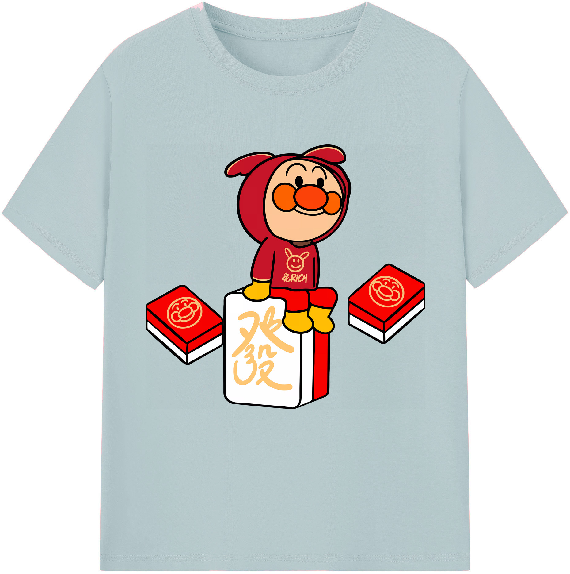 （画像用） アンパンマン Anpanman 綿100％半袖Tシャツ（フロントプリント）